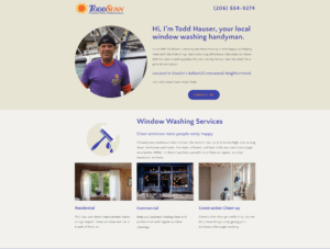Local window washing handyman website