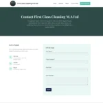 First Class Cleaning M.A Ltd Contact Page